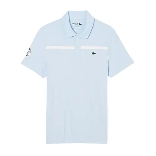 Áo Polo Nam Lacoste Tennis Men's Ultra Dry Badge Accent Tennis Heritage Polo DH8960 - MR8 Màu Xanh Blue Size 6