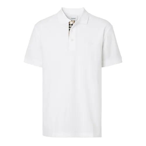 Áo Polo Nam Burberry Monogram Shirt White 8055229 Màu Trắng Size XS