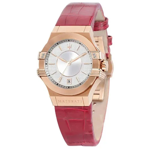 Đồng Hồ Nữ Maserati Potenza Analog Quartz R8851108501 Màu Vàng Phối Đỏ
