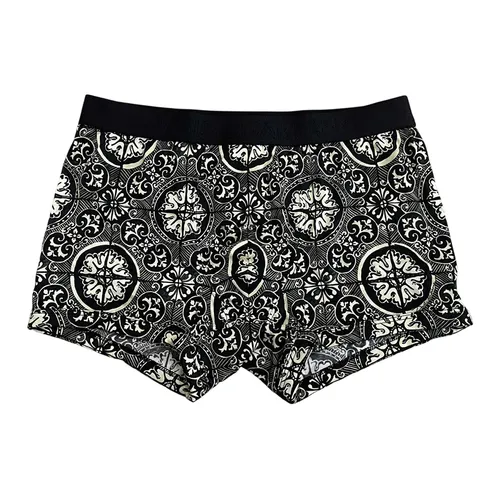 Quần Lót Nam Dolce & Gabbana D&G Thigh High Broccoli M3A03J HS7BF Màu Đen Trắng Size 3
