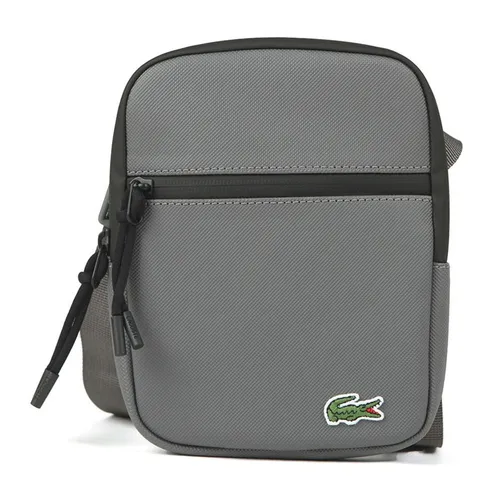 Túi Đeo Chéo Nam Lacoste Men's Flat Crossover Bag Màu Xám