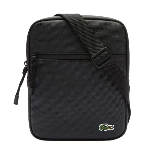 Túi Đeo Chéo Nam Lacoste Flat Messenger Bag Màu Đen