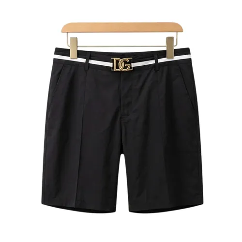 Quần Short Nam Dolce & Gabbana D&G Black Shorts With Interlocking Lettering M4C23T FUSFW Màu Đen Size 48