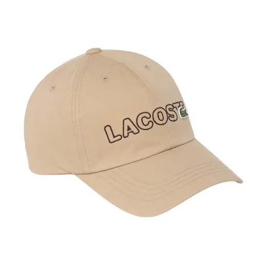 Mũ Unisex Lacoste Cotton Twill Stitch Graphic Baseball Cap RK211E 02S Màu Be
