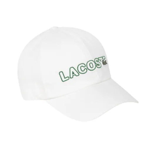 Mũ Unisex Lacoste Cotton Twill Stitch Graphic Baseball Cap RK211E 70V Màu Trắng