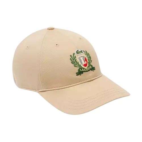Mũ Lacoste Adjustable Embroidered Twill Cap RK9455 02S Màu Be