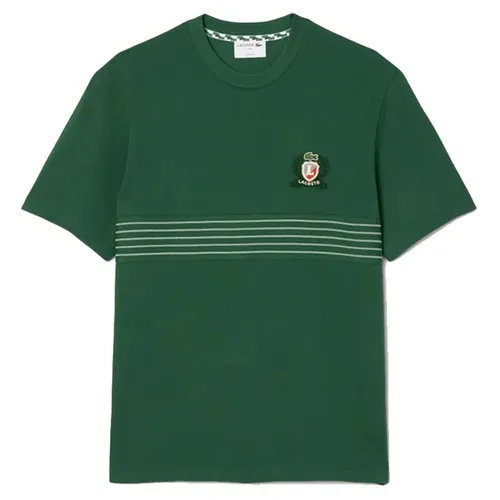 Áo Thun Nam Lacoste Men's TShirt Piqué Material Embroidered Badge TH0025 132 Màu Xanh Lá Size 2