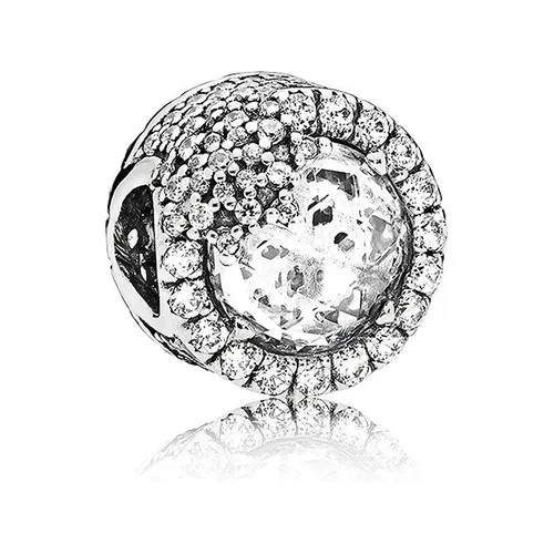 Hạt Vòng Charm Pandora Dazzling Snowflake 796358CZ Màu Bạc