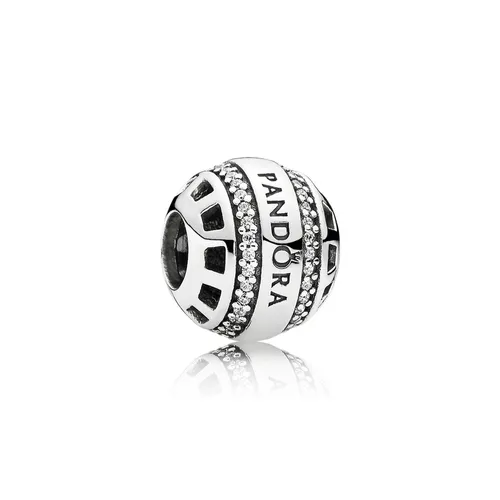 Hạt Vòng Charm Pandora Forever Sterling Silver With Clear CZ 791753CZ Màu Bạc