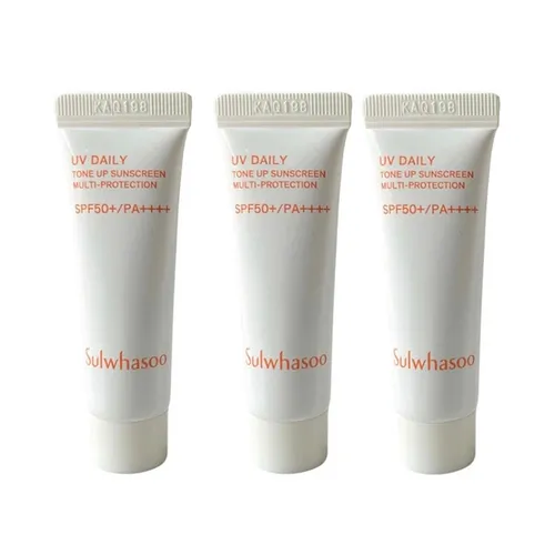 Combo Kem Chống Nắng Sulwhasoo UV Daily Tone Up Sunscreen Multi Protection SPF50++++ Nobox Mini (3 x 10ml)
