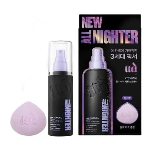 Set Xịt Khoá Nền MakeUp Urban Decay All Nighter Waterproof Natural Finish Setting 2 Món