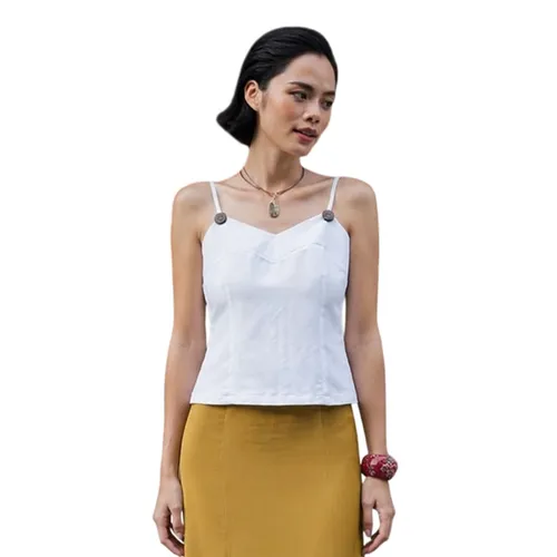 Áo Hai Dây Nữ F2 Fashion & Freedom Becoming Unveil AK470-T-S-0621 Màu Trắng Size S