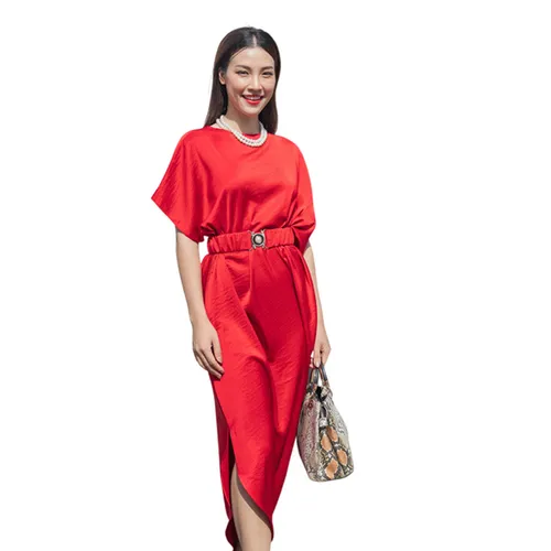 Váy Lụa  Nữ F2 Fashion & Freedom City Girl D745-DO-S-0823 Màu Đỏ Size S