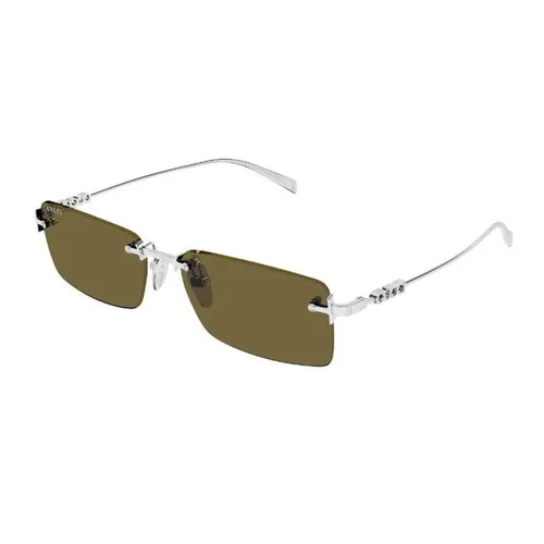 Kính Mát Unisex Gucci Sunglasses GG1941S 002 Màu Nâu Bạc