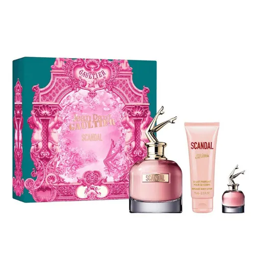 Set Nước Hoa Nữ Jean Paul Gaultier Scandal  EDP 3 Món (80ML + Mini 6ml + Lotion 75ml)