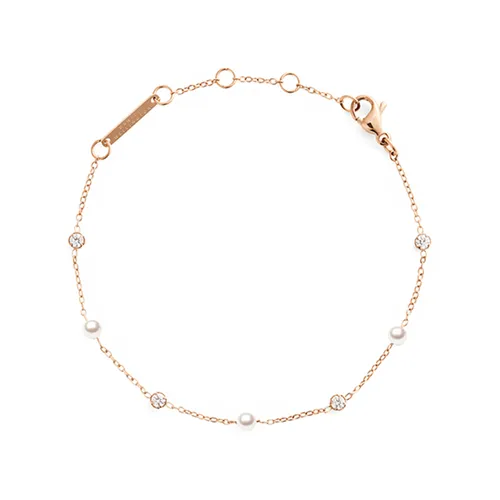Vòng Đeo Tay Daniel Wellington Pearl Bracelet Rose Gold DW00401953 Màu Vàng Hồng