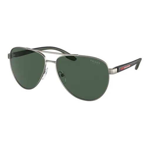 Kính Mát Nam Prada Linea Rossa Sunglasses PS 52YS (7CQ06U) Màu Xanh Bạc