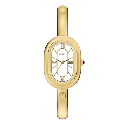 Đồng Hồ Nữ Fossil Sloan Three Hand Gold Tone Stainless Steel Watch Bangle ES5444 Màu Vàng Gold