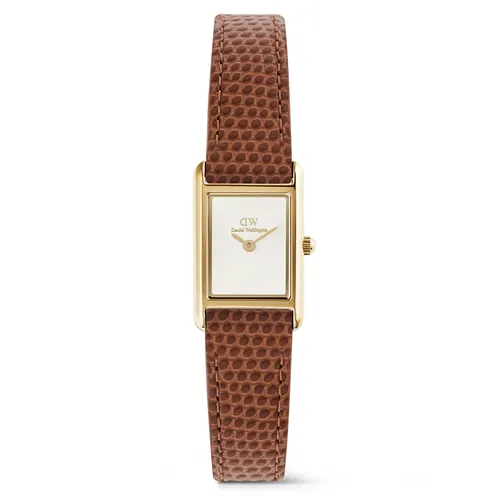 Đồng Hồ Nữ Daniel Wellington Bound Mini Light Brown Lizard Gold DW00100905 Màu Nâu