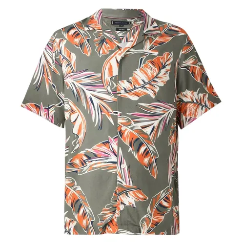 Áo Sơ Mi Cộc Tay Nam Tommy Hilfiger Lightweight Regular Fit Tropical Short Sleeve Shirt 39449 - 0H7 Màu Xanh Olive Size XS