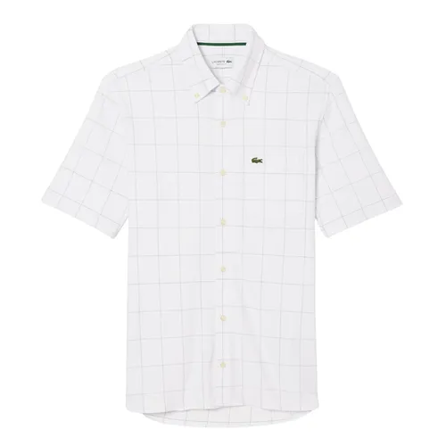Áo Sơ Mi Nam Lacoste Men's Shirt With Large Plaid Pattern CH6415 HD9 Màu Xanh Green Size 38