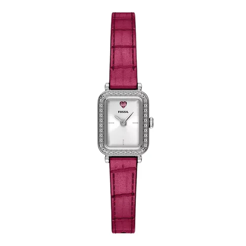 Đồng Hồ Nữ Fossil Raquel Mini Two Hand Pink Leather Watch ES5466 Màu Hồng Bạc