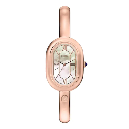 Đồng Hồ Nữ Fossil Sloan Three Hand Rose Gold Tone Stainless Steel Watch Bangle ES5472 Màu Vàng Hồng