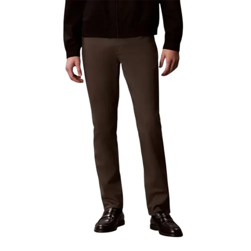 Quần Kaki Nam Calvin Klein CK Jean Slim Fit 40VM614 - 024 Màu Nâu Đen Size 30