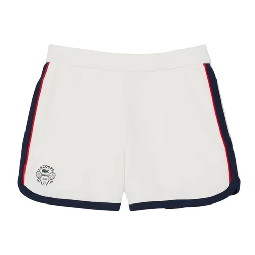 Quần Short Nữ Lacoste Women's Tennis Heritage Stretch Piqué Shorts GF8652-51 EV0 Màu Trắng Size 36