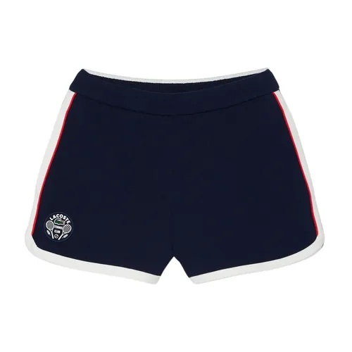 Quần Short Nữ Lacoste Women's Tennis Heritage Stretch Piqué Shorts GF8652-51 HHW Màu Xanh Navy Size 36