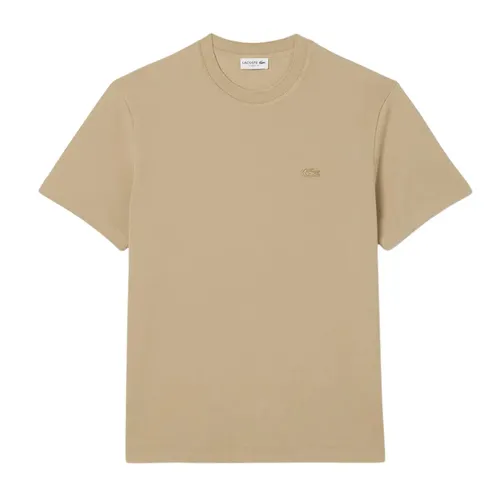 Áo Thun Nam Lacoste Ribbed Neck Petit Piqué T-Shirt Beige TH5477 51 02S Màu Be Size 4