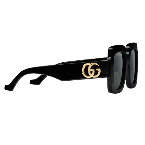 Kính Mát Unisex Gucci Square Frame Double G Sunglasses 778267 J0740 1012 Màu Đen Xám