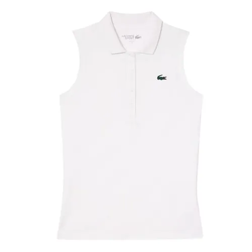 Áo Polo Nữ Lacoste Slim Fit UV Protect Stretch Golf PF7414 99 001 Màu Trắng Size 38