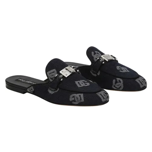 Giày Sục Nam Dolce & Gabbana D&G Denim Nhiều A80311AH43880650 Màu Đen Size 39
