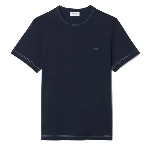 Áo Thun Nam Lacoste Men's Crew Neck Stitch Short Sleeve T-shirt TH1748 55G 166 Màu Xanh Navy Size 3