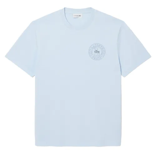 Áo Thun Nam Lacoste Men's Jersey T-Shirt Printed With Badge TH0125 T01 Màu Xanh Nhạt Size 2