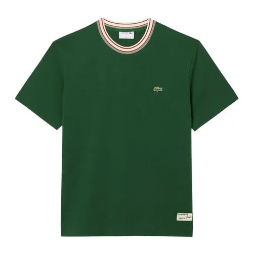 Áo Thun Nam Lacoste French Made Stripe Neck T-Shirt TH5455 10 132 Màu Xanh Lá Size 3