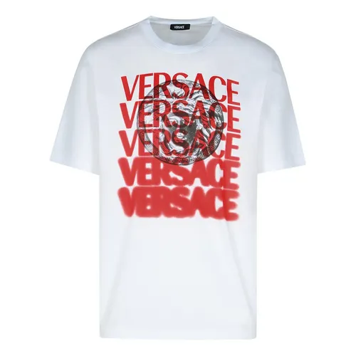 Áo Phông Nam Versace 1014427 White Cotton T-Shirt Màu Trắng Size XS