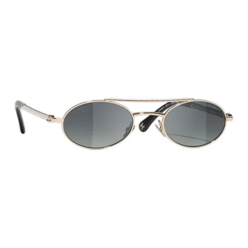 Kính Mát&nbsp;Chanel Oval Sunglasses&nbsp;Màu Xám