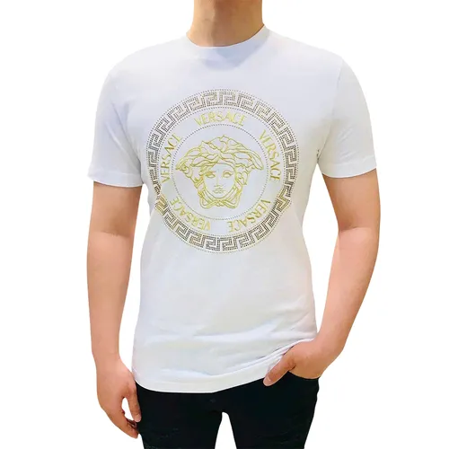 Áo Phông Nam Versace Medusa Circle Print Tee White 1014430 Màu Trắng Size XS