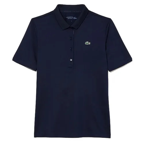 Áo Polo Nữ Lacoste Women's Slim Fit UV Protect Stretch Golf PF5179 51 522 Màu Xanh Navy Size 34