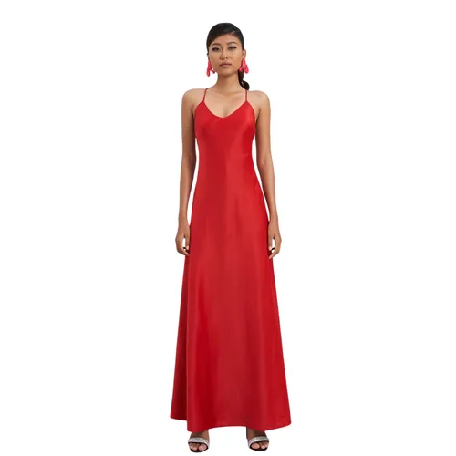 Váy Hai Dây Lụa Nữ F2 Fashion & Freedom City Girl D752-ĐO-S-0923 Màu Đỏ Size S