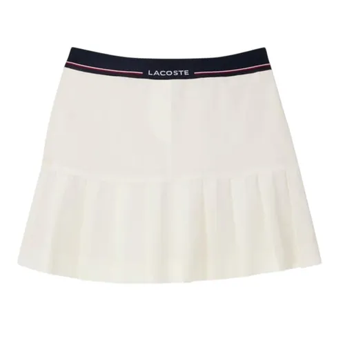 Chân Váy&nbsp;Nữ Lacoste Pleated Wool Blend Skirt JF5323_XFJ Màu Trắng Size 34