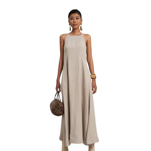 Váy Hai Dây Nữ F2 Fashion & Freedom Linen Modern Women DT-D685-X-S-0923 Màu Xám Size S