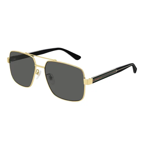 Kính Mát Unisex Gucci Sunglasses GG0529S 001 60 Màu Xám/Vàng