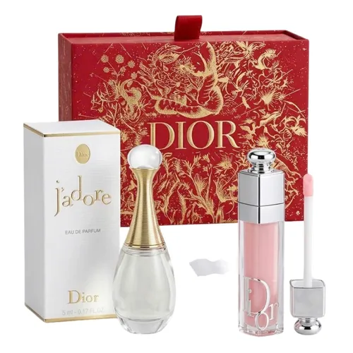Set Nước Hoa Nữ + Son Dior (J'adore Parfum D'eau EDP 5ml + Dior Addict Lip Maximizer 001 Pink Mini)