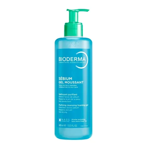 Gel Rửa Mặt Cho Da Hỗn Hợp Và Da Dầu Bioderma Sebium Gel Moussant 400ml