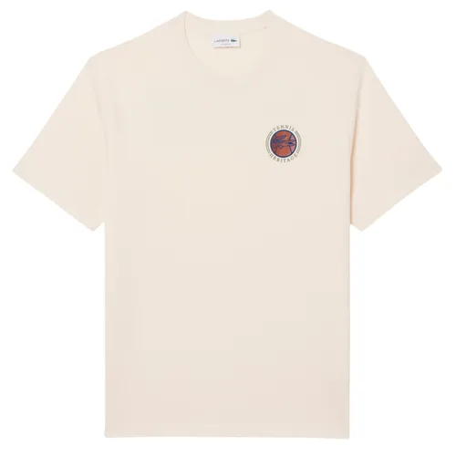Áo Phông Nam Lacoste Men's Multi Print Jersey TH5903-51-XFJ T-Shirt Màu Kem Size 3