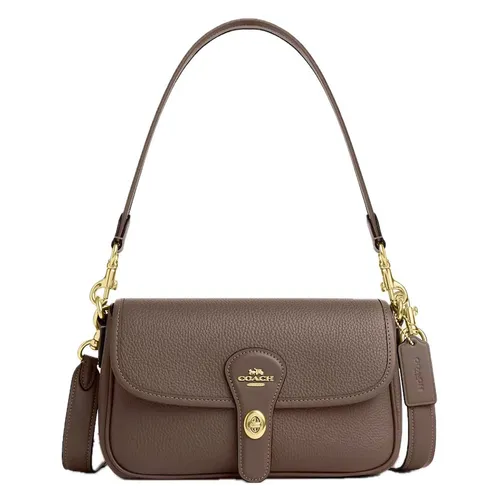 Túi Đeo Vai Nữ Coach Hadley Shoulder Bag 'Dark Stone' CY683 Màu Nâu