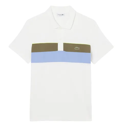 Áo Polo Nam Lacoste Regular Fit Colorblock Petit Piqué PH5918-51-9IV Màu Trắng Size 5